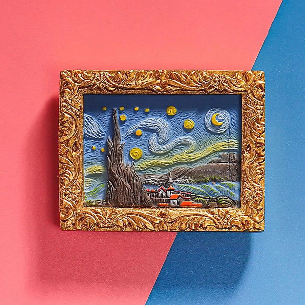 Fridge Magnets 6 Pieces Whiteboard Magnets Painting Artwork Resin Magnetic Decoration for Photo Clipboard Cabinet Home School Zpaxo