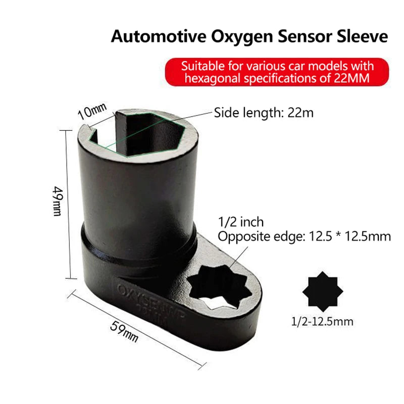 22mm Oxygen Sensor Socket Wrench – Universal Car Repair Tool