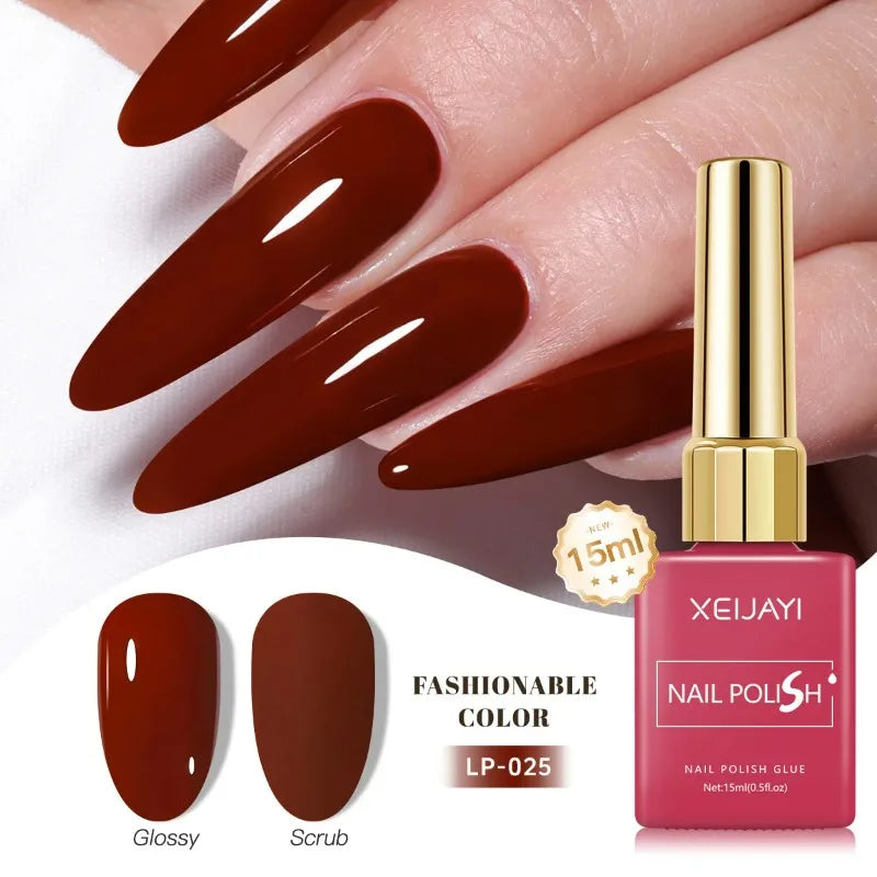 Colored Nail Varnish Gel 60 Colors Gloss Matte Ice-clear Nails Polish Zpaxo 25