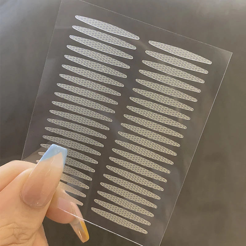 Invisible Fiber Double Fold Eyelid Tape Sticker Lace Nature Clear Beige Stripe Self-adhesive Natural Eye Makeup Make Up Zpaxo
