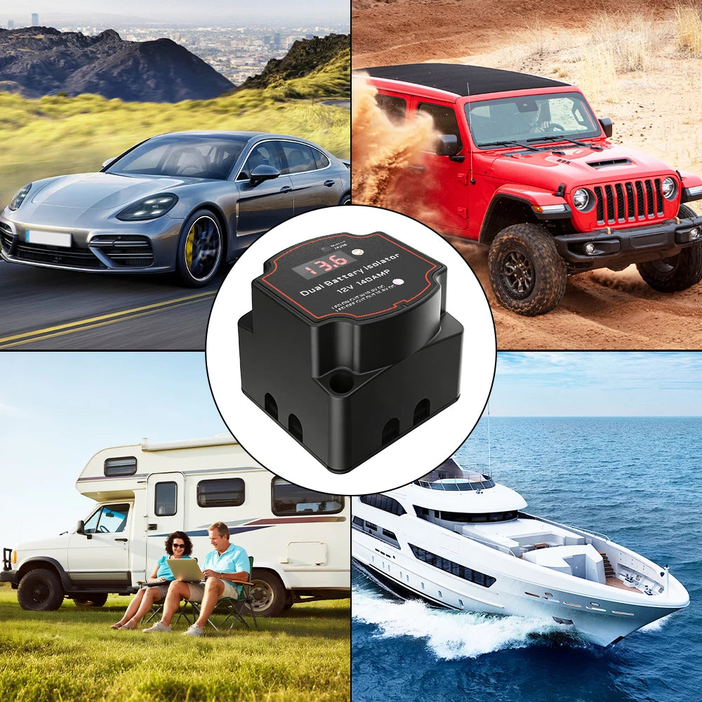 Car Smart Battery Isolator 12V 140A Voltage Sensitive Relay VSR Split