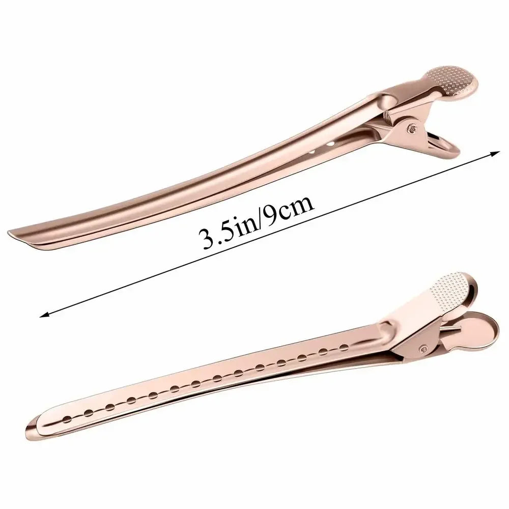 5/10Pcs Hair Care Clips Stainless Steel Hairdressing Sectioning Clips Clamps For Hairdressing Barber Hair Cut Use Styling Tools Zpaxo