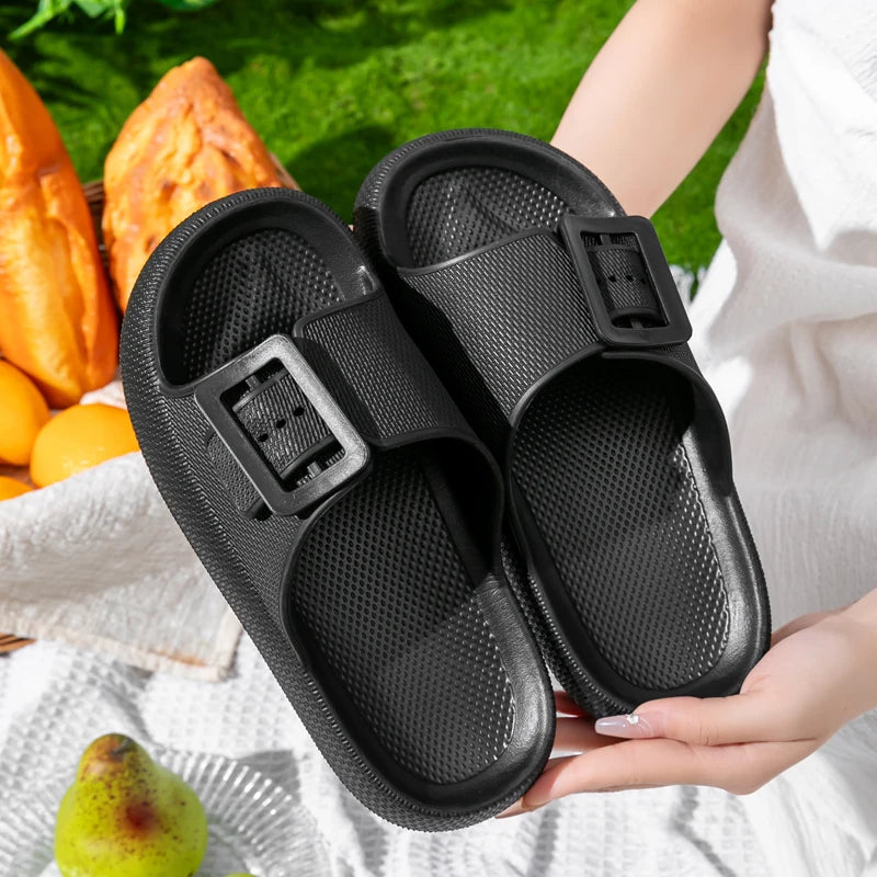 Women's Thick Sole Flip Flops Summer Outdoor Sandals Lightweight EVA