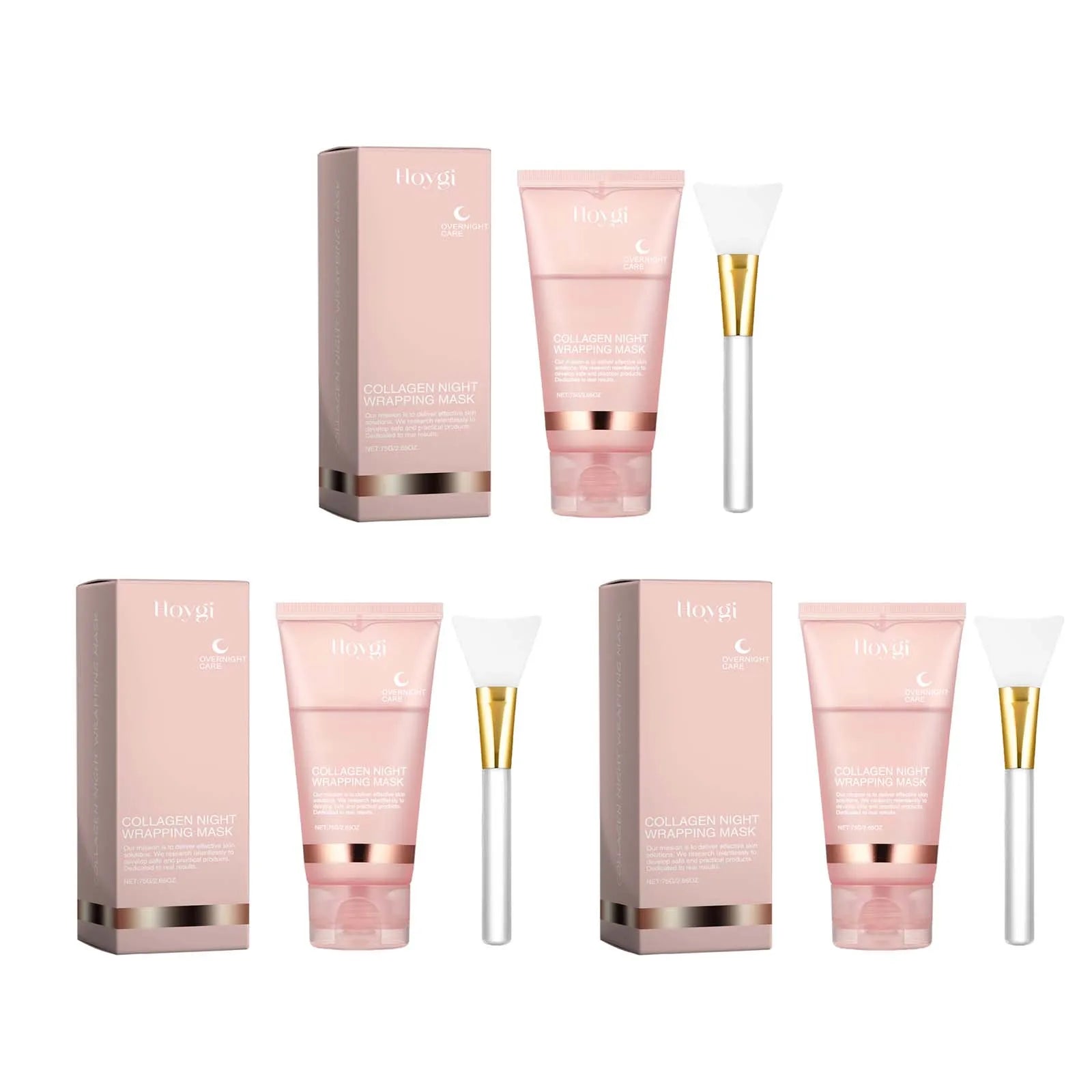 Hoygi Collagen Peel-Off Overnight Mask – Anti-Wrinkle Face Mask Collagen Peel-Off Mask Zpaxo 3 Sets
