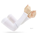 Ice Silk UV Arm Sleeves – Fingerless Sun Protection Cover