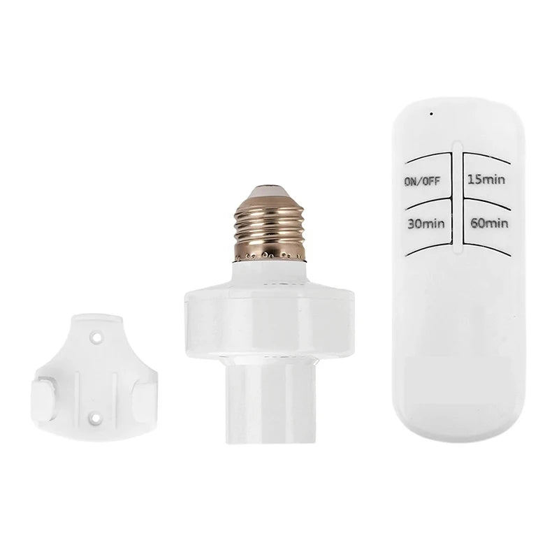 Smart Lamp Holder 433MHz RF Remote Control Timing Bulb Base Bedroom