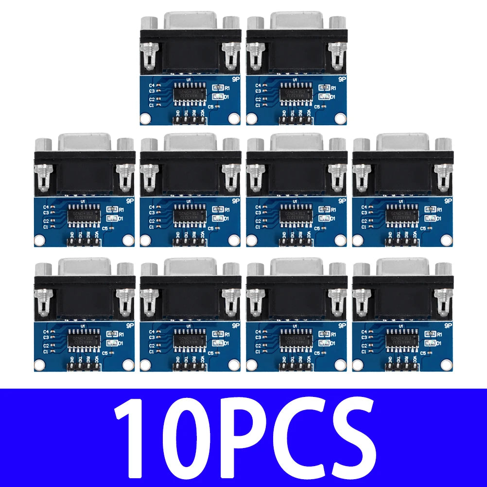MAX3232 RS232 TTL Converter Module DB9 Interface Serial Port Adapter Zpaxo 10pcs