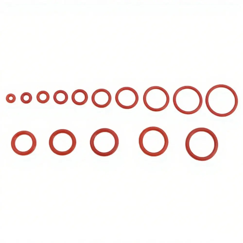 225 Pieces Silicone Rubber O-Ring Assortment Kit 15 Sizes Silicone Material Metric Sealing Gasket Set Rubber Washer High Quality Zpaxo