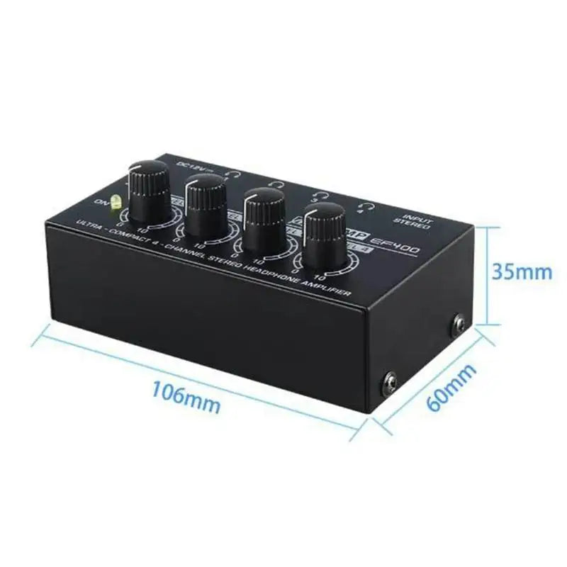 652F Compact Stereo Amplifier Power Adapter 10MHz Earphone Amp Music Zpaxo