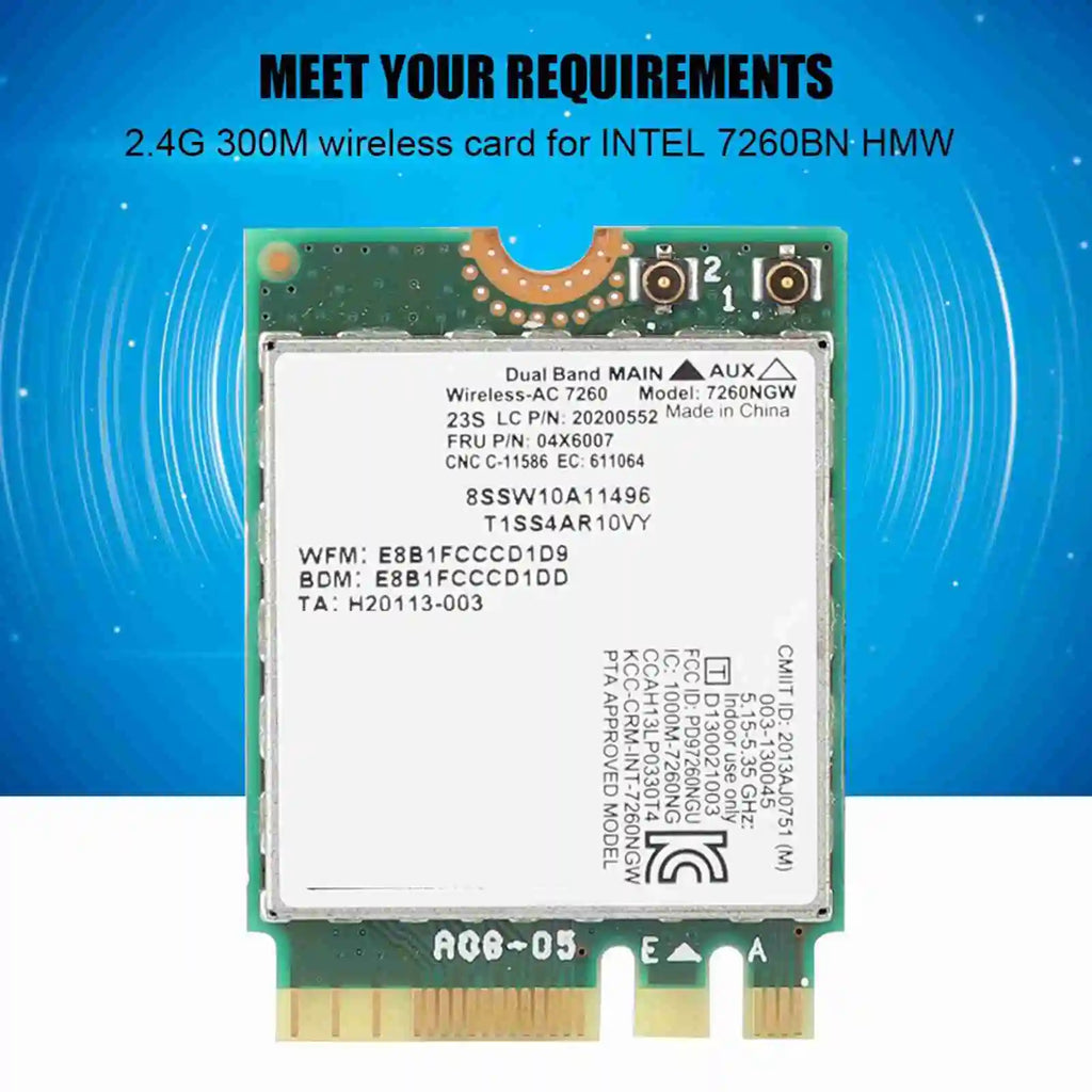 Network Card Intel Dual Frequency Wireless 7260 AC 867Mbps Special