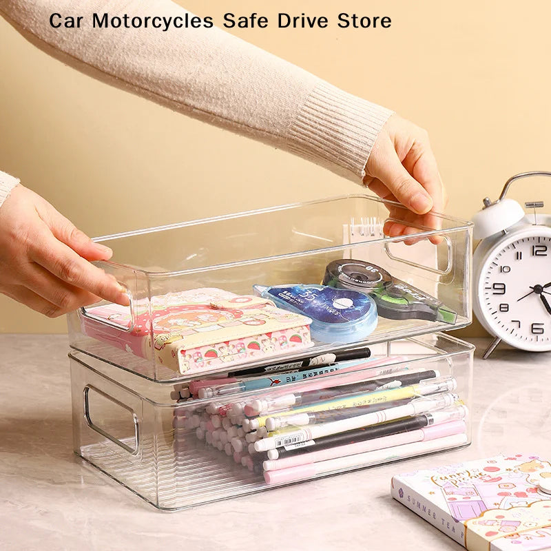 Transparent Acrylic Cosmetics Storage Box Desktop Plastic Dormitory