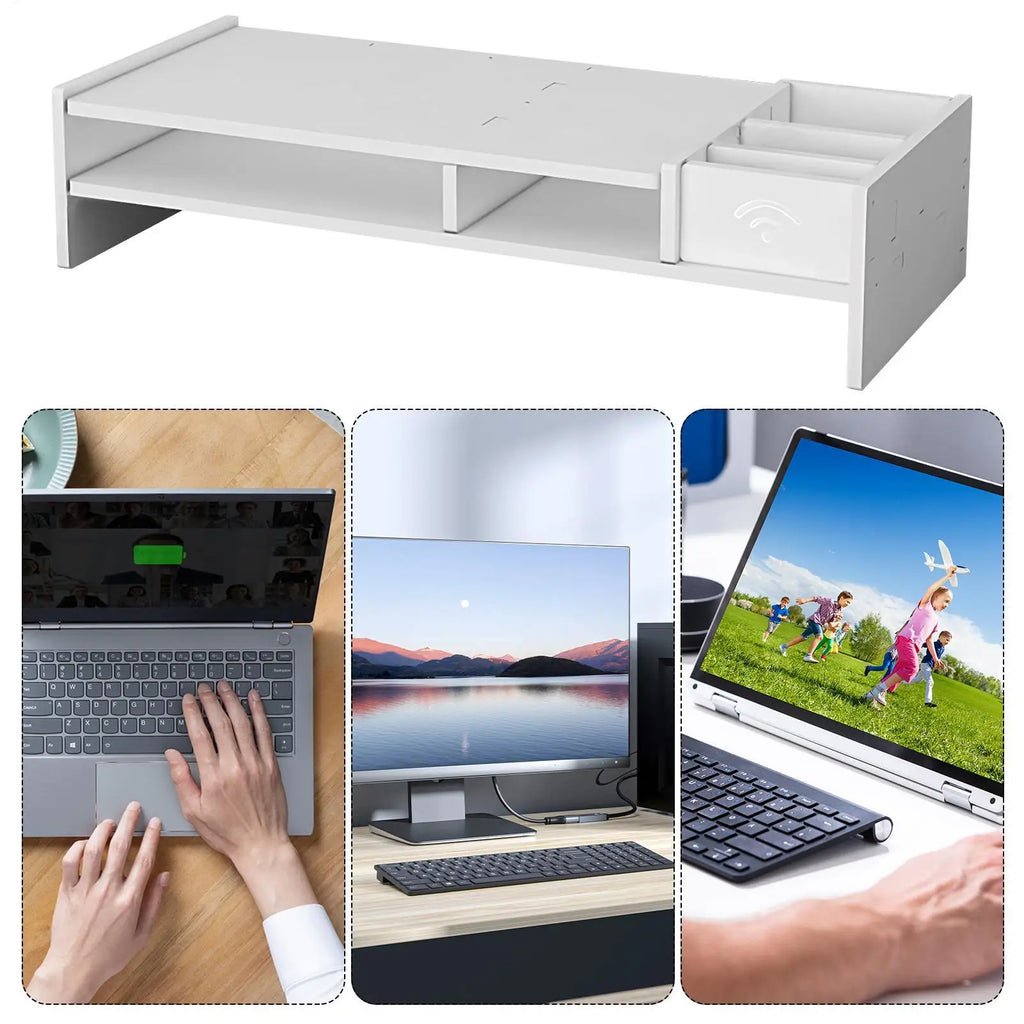 Table Monitor Stand Large Load Bearing Home Office Laptop Riser
