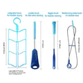 1Set 4In1 Water Bag Brush Cleaner Hydration Bladder Tube Brush Water Bag Cleaning Kit Brush Clean Tool For Water Bladders Zpaxo Blue
