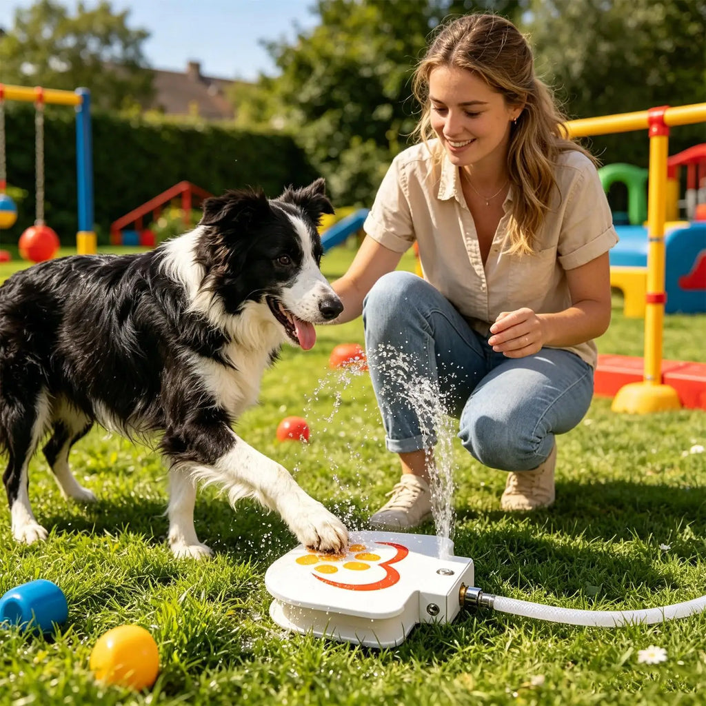 Dog Hose Toy Non-slip Paw Activated Pedal Fountain Outdoor Water Zpaxo China Mainland