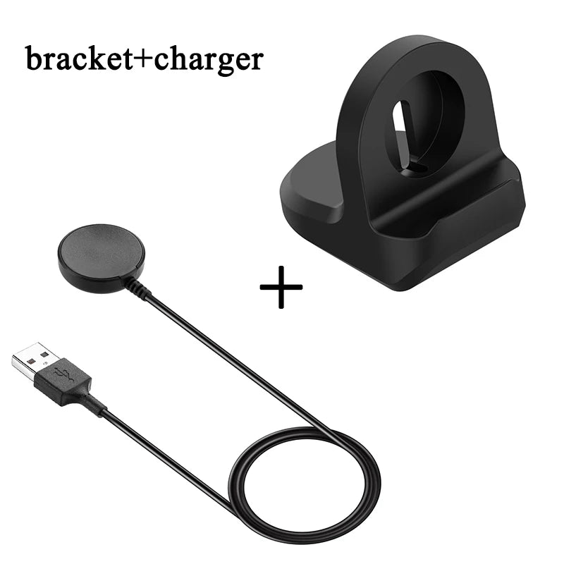 Magnetic Watch Wireless Charger Samsung Galaxy 4 3 Active 2 Portable Zpaxo Cable-Black Bracket