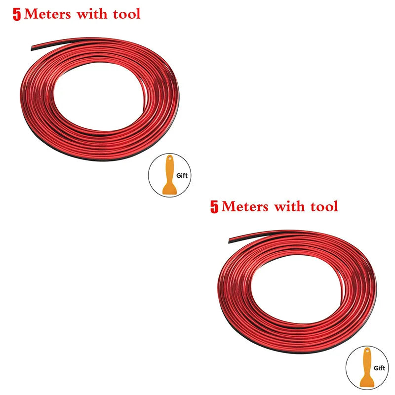5M Flexible Car Interior Trim Strips – Dashboard & Door Moulding