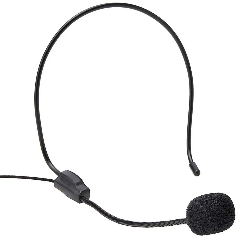 Portable Head-mounted Headset Microphone Wired Plug Guide Lecture Zpaxo