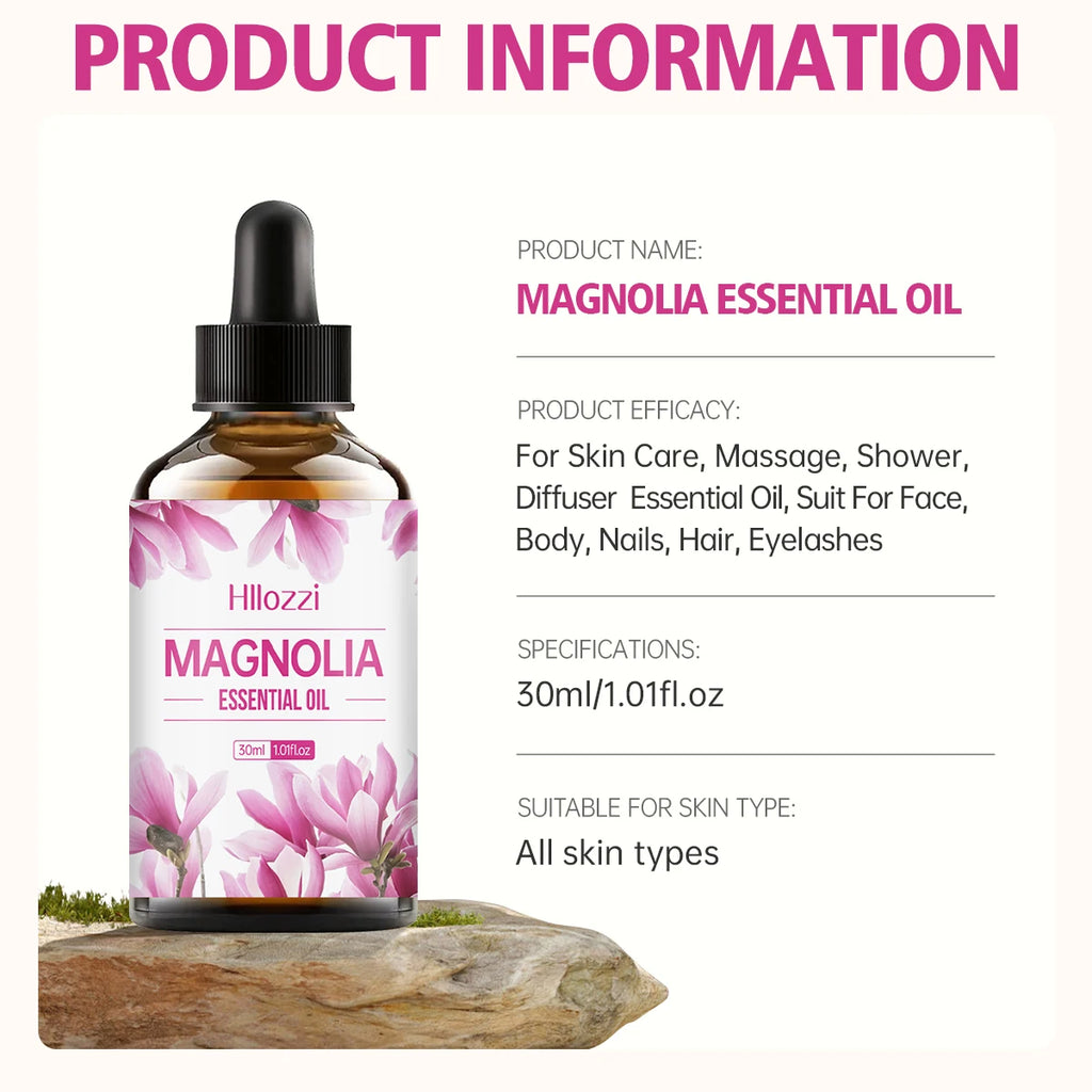 Magnolia essential oil, rich scent, skin care, hair care, hydration, moisturizing, aromatherapy, aromatherapy, candles, DIY prod Zpaxo