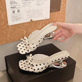 2026 Summer Women's Fashion Square Toe Flip-flops Sexy Open Sandals