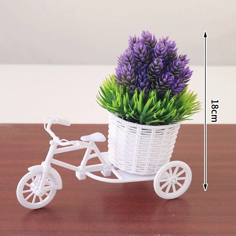 MRattan Flower Basket Vase Tricycle Bicycle Model Home Garden Wedding Zpaxo A19