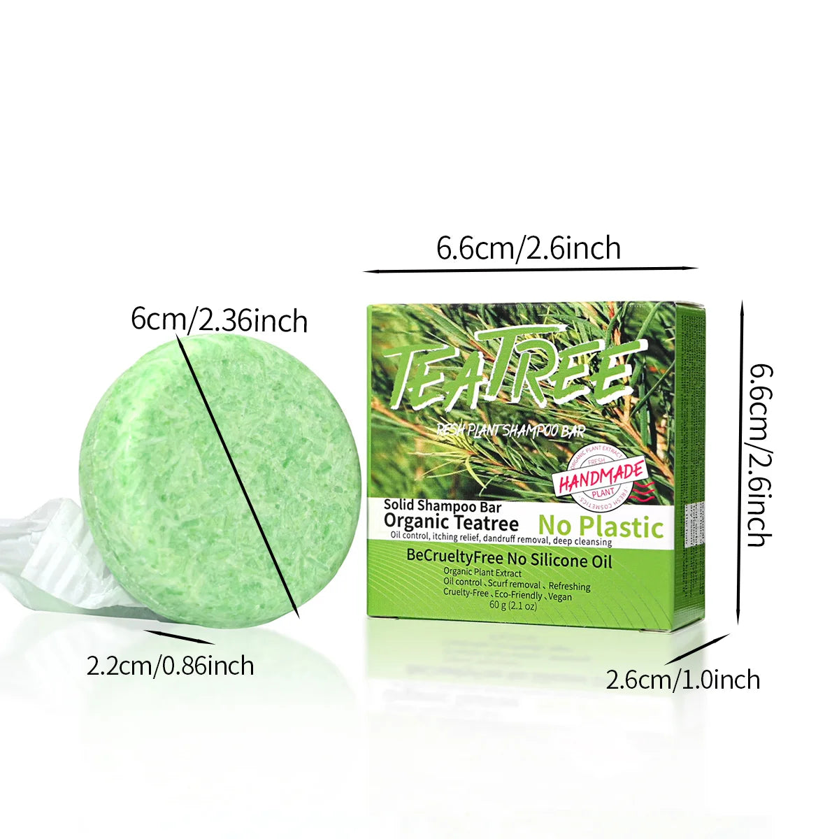 Tea Tree Oil Handmade Soap & Solid Shampoo Bar – Oil Control Solid Shampoo Bar Zpaxo