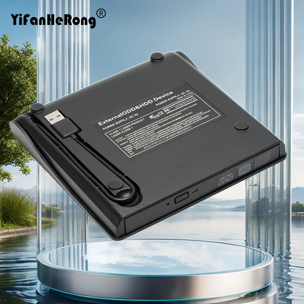 9.5mm/12.7mm USB 3.0 + Type-C Slim DVD External Enclosure USB To SSD Caddy External Mobile Enclosure for Laptop Notebook Zpaxo