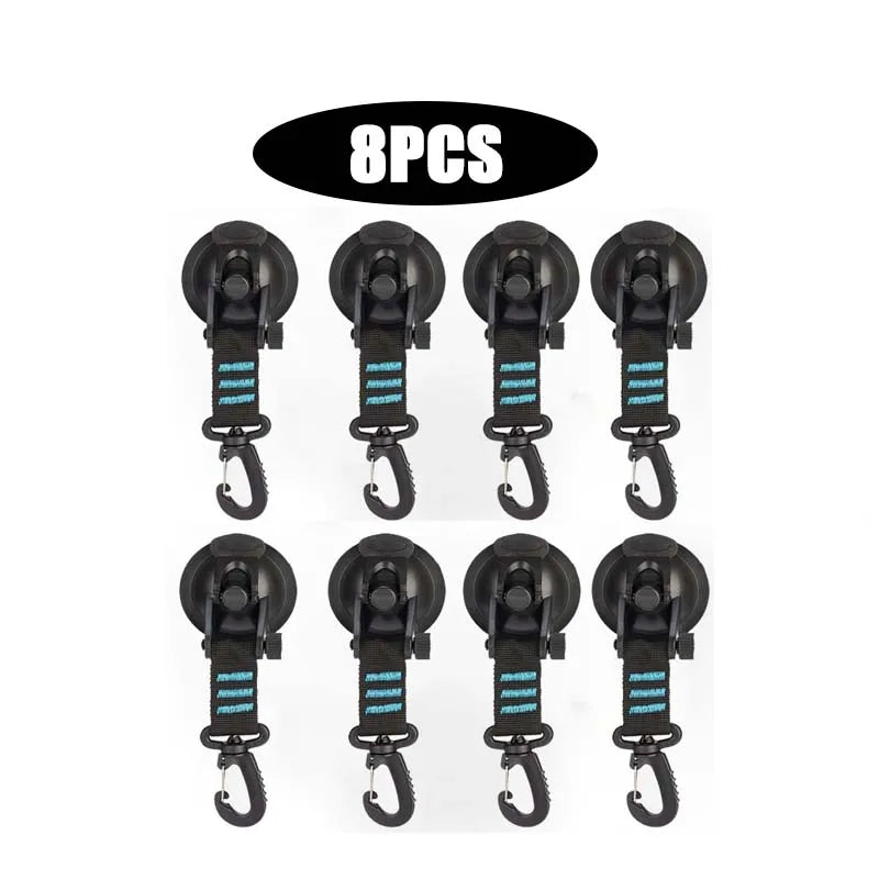 4Pcs Suction Cup Anchor Securing Hook Tie Down Camping Tarp As Car Side Awning Pool Tarps Tents Securing Hook Universal Travel Zpaxo 8pcs-Blue
