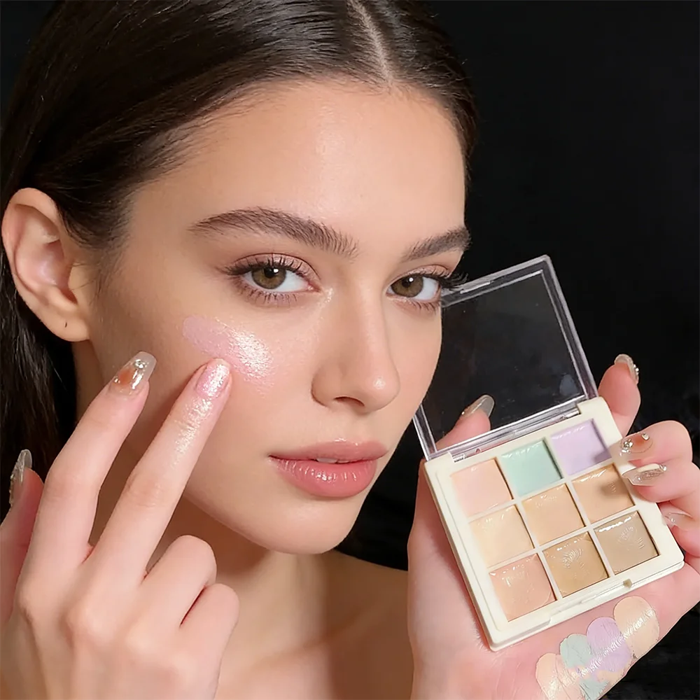 Multi-Color Concealer & Color Correcting Palette, Correcting Green/Purple Shades for Face Makeup, Blemish & Dark Circle Coverage Zpaxo