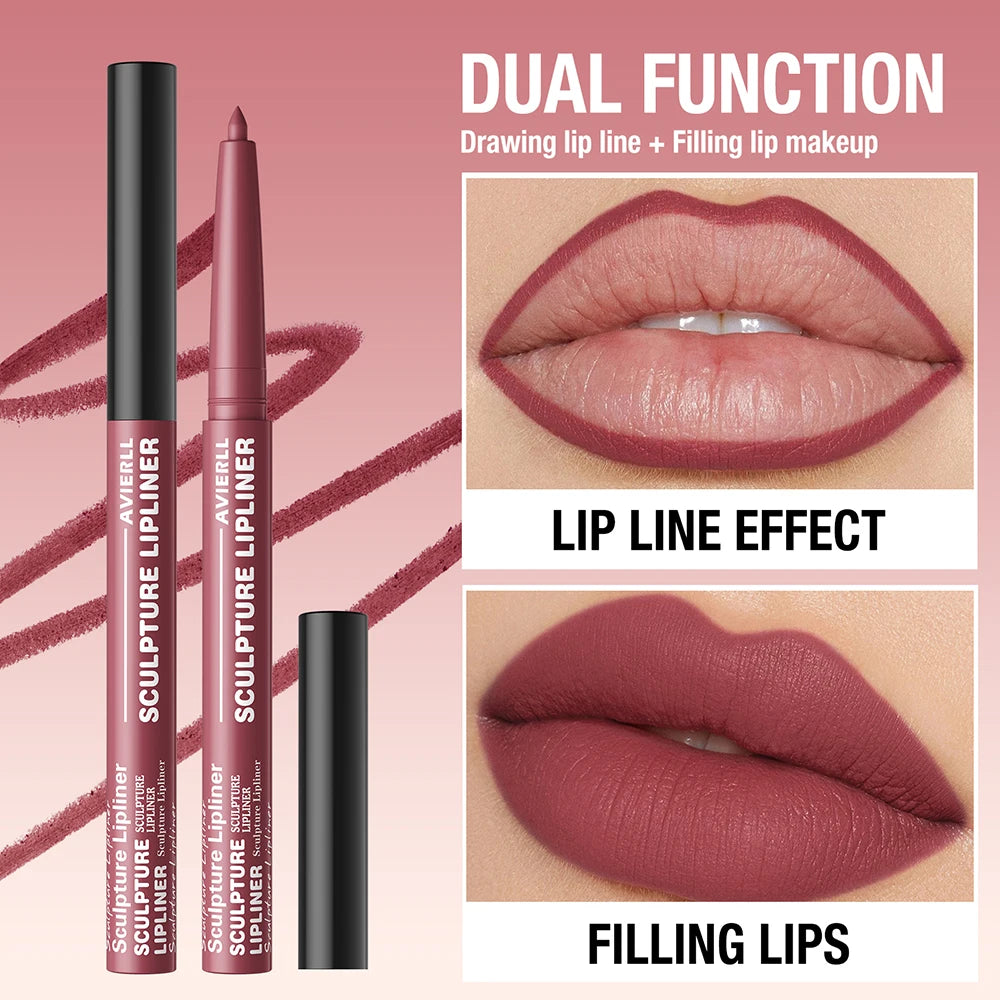 AVIERLL Matte Lip Liner Long-lasting Waterproof Easy-to-apply Zpaxo
