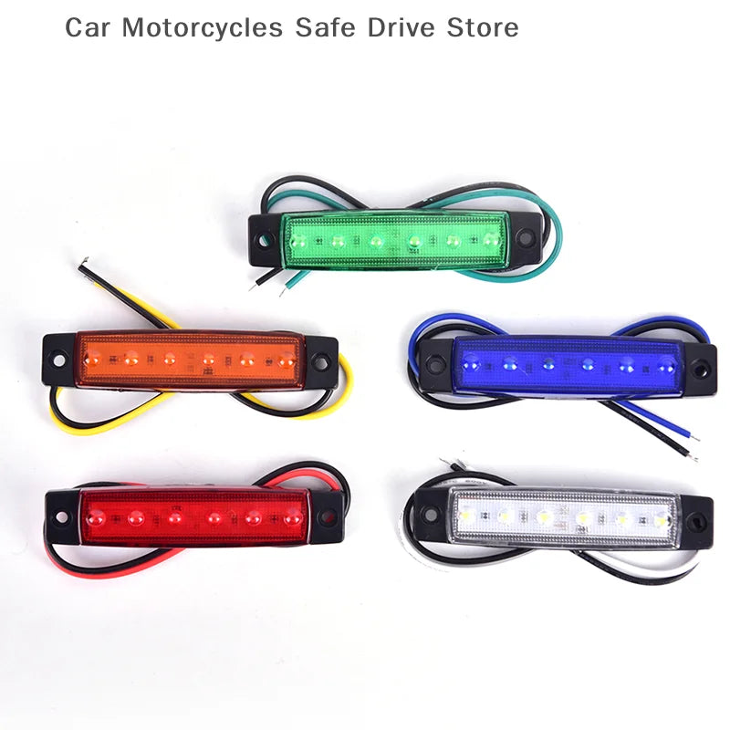 CM 12V 6LEDS Lorry Side Marker Indicator Low Led Trailer Light Rear