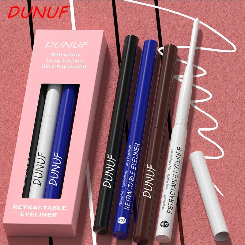 4 Pcs/set Retractable Eyeliner Durable Waterproof Eyeliner Pencil Non-smudging Soft Easy to Operate Sweat Zpaxo