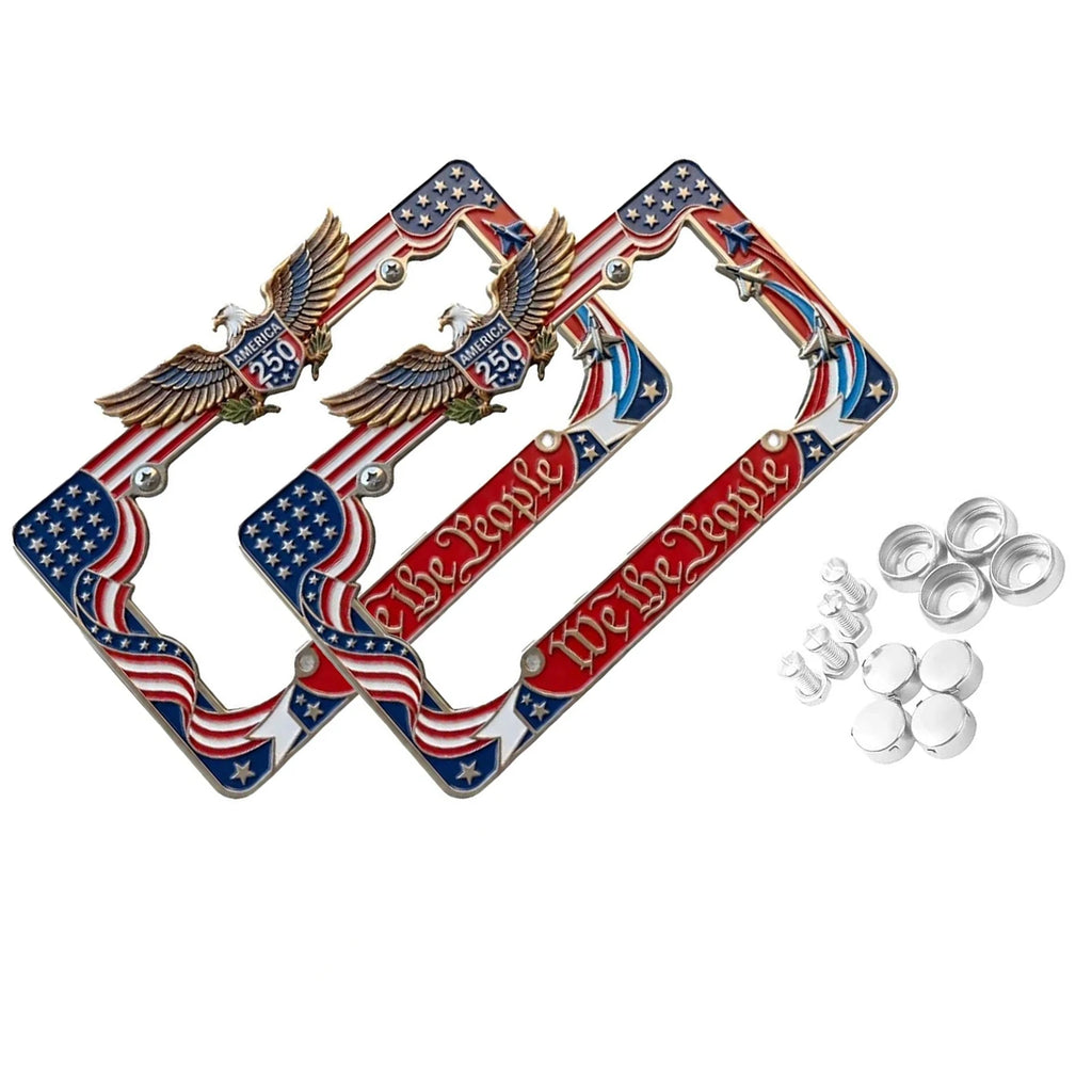1 American Specifications License Plate Holder Selected Flags Screws