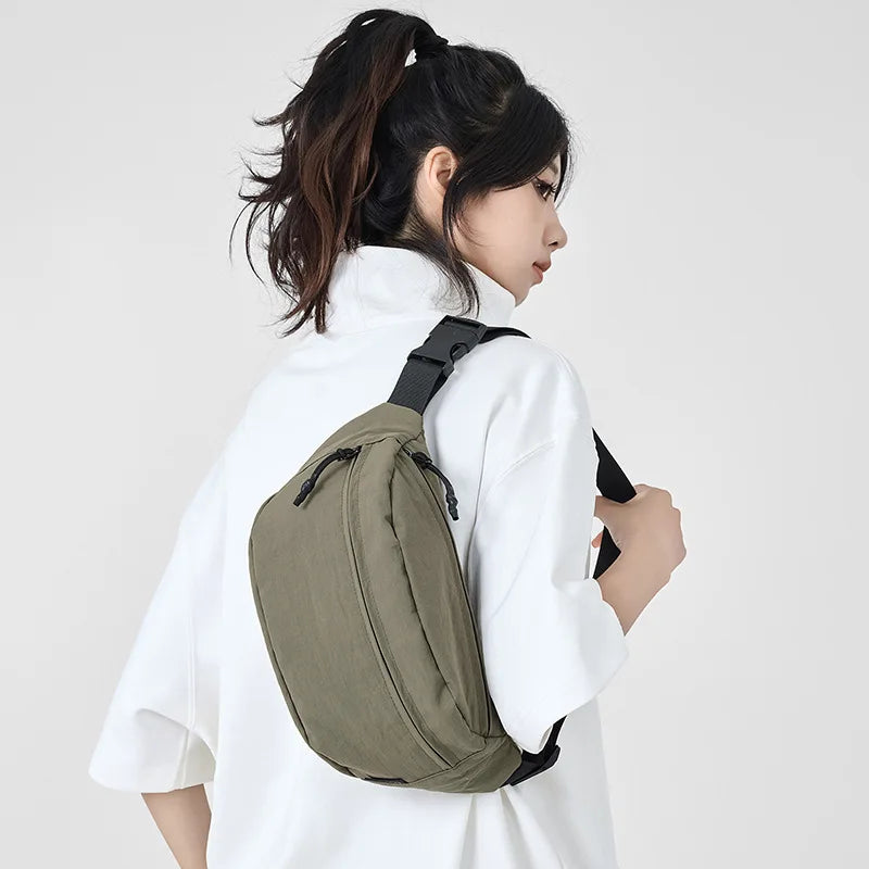 Minimalist chest bag women's bag niche design summer lightweight and versatile shoulder bag trendy and stylish waist bag Zpaxo