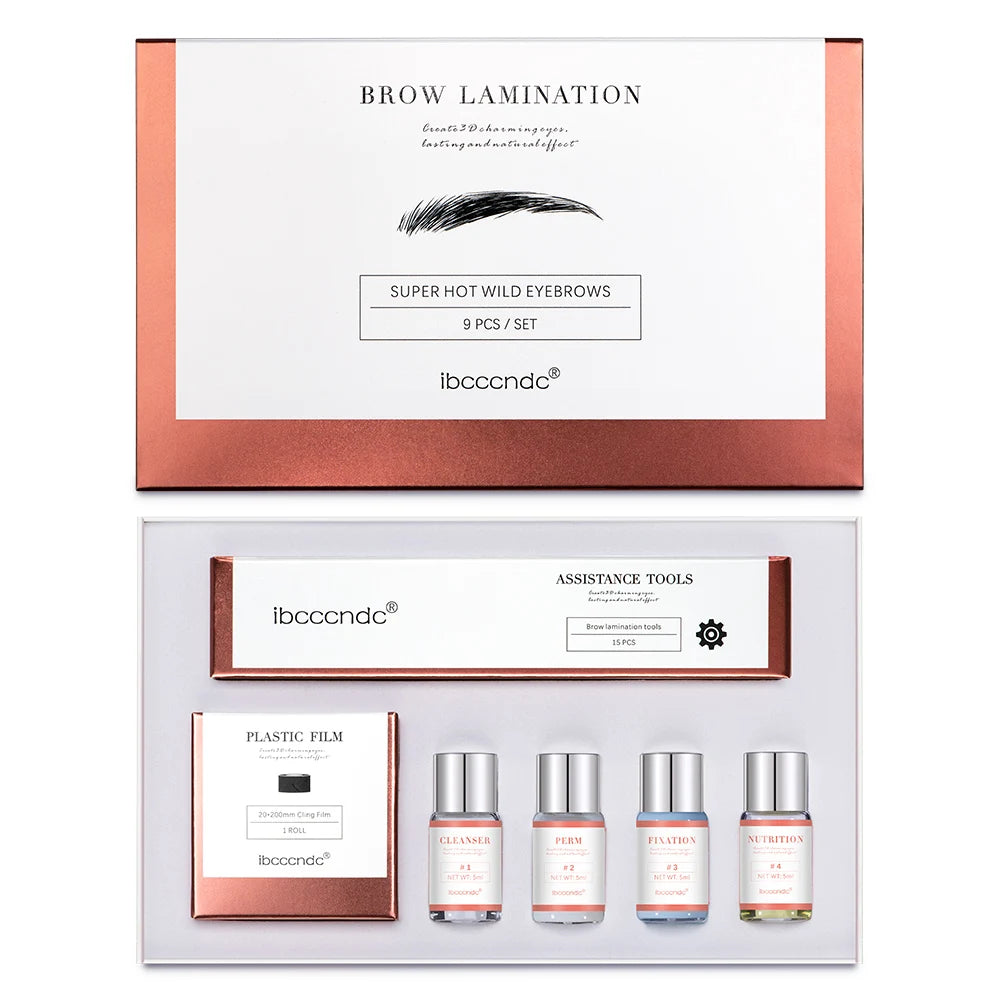 Pro Brow Lift Perming Eyebrow Lifting Brow Lamination Kit with Cling Film Nutrition Keratin Perming Lotion for Home Use Zpaxo