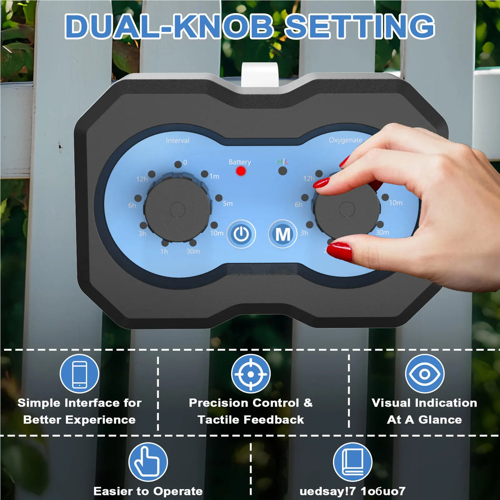 Solar Air Pump with Timer Pond Solar Oxygen Pump 2 Modes Solar Pond Aerator Bubble Adjuster for Small Pond Hydroponics Fish Tank Zpaxo