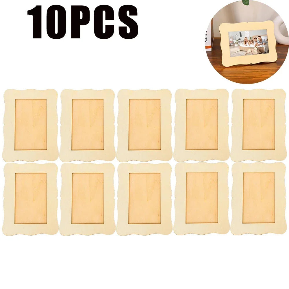 1- Wooden DIY Photo Frame Unfinished Blank Hand Painting Perfect