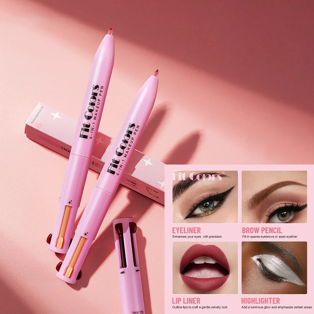 4-in-1 Multi-functional Lip Liner Eyeliner Eyebrow Highlighter Pencil