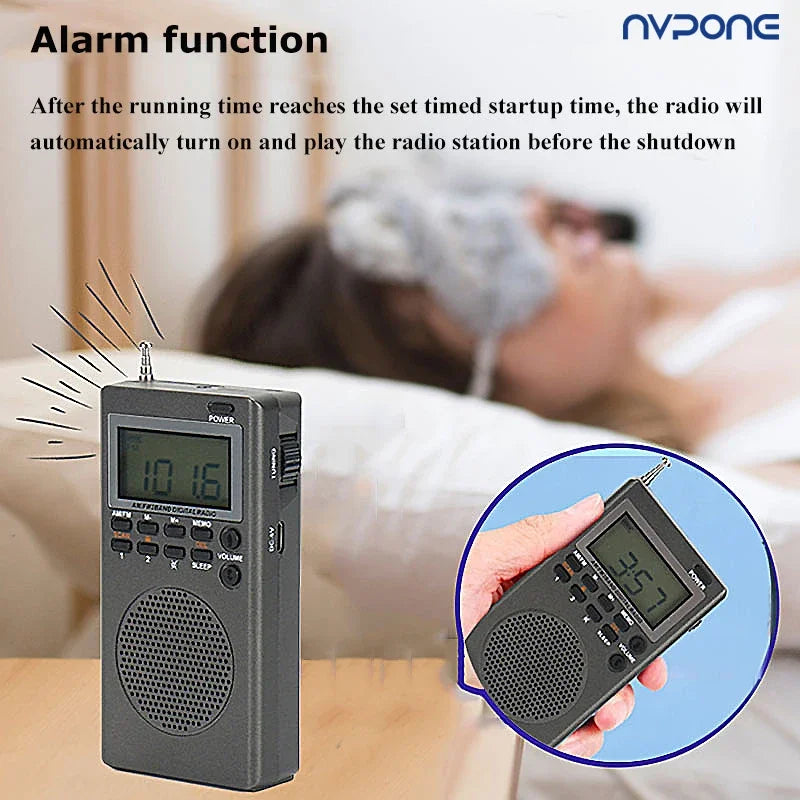 Portable FM AM Radio Mini 9K 10K Radios Receiver Built-in Speaker