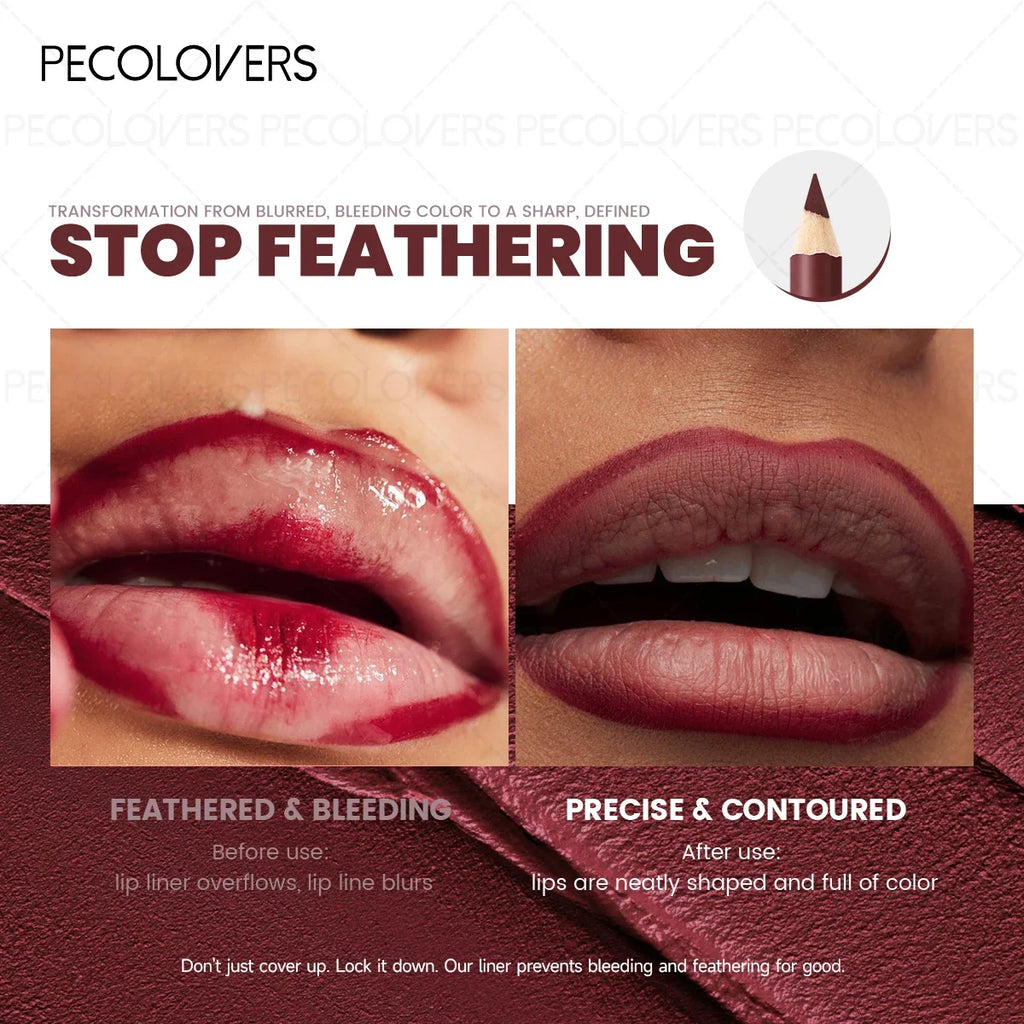 Long-lasting Waterproof Lip Liner Pencils No Cup Staining Smudging Zpaxo