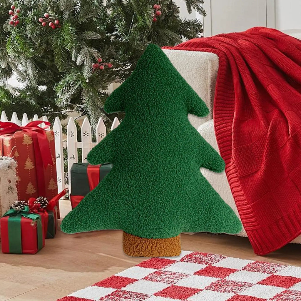 Christmas Tree Pillow Soft Plush Throw Cushion Sofa Bed Couch Bedroom