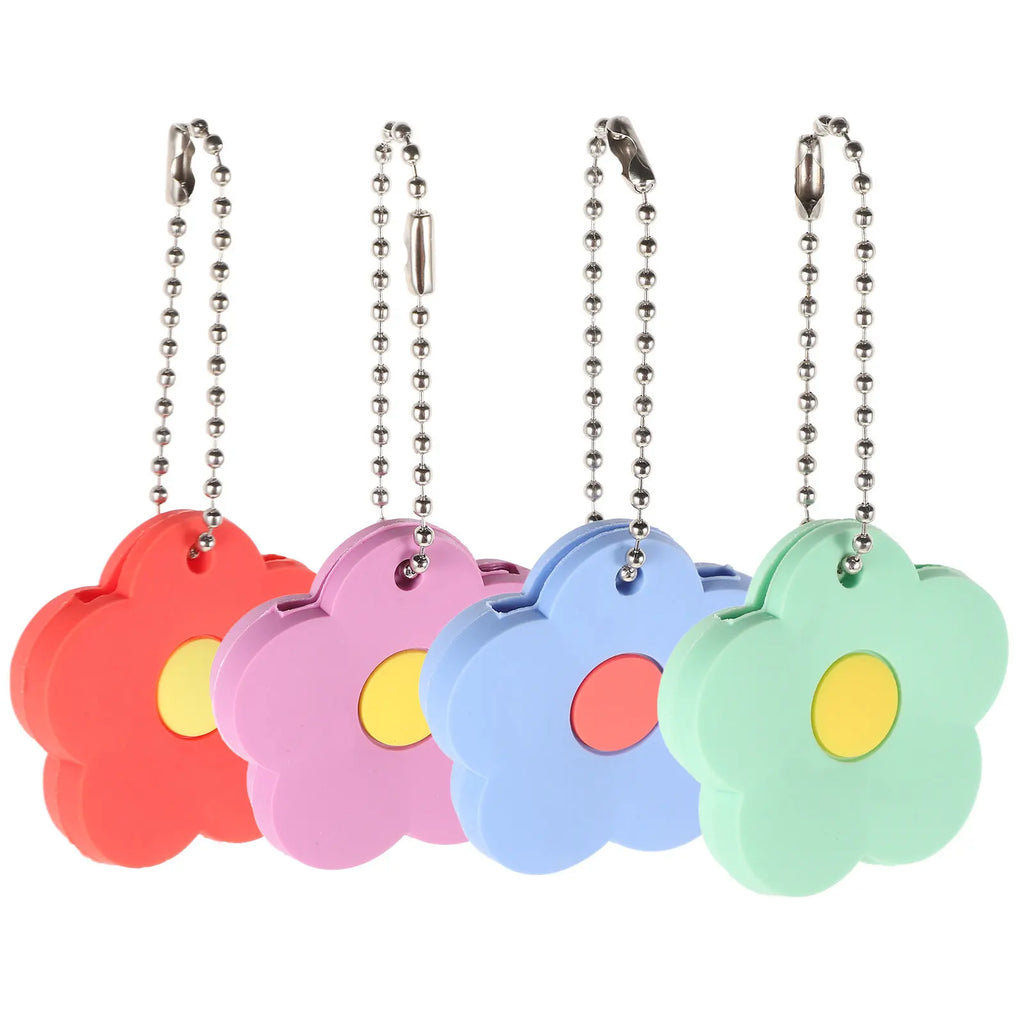 Key Covers Cute Flower PVC Protector Sleeve Home Identifier Caps