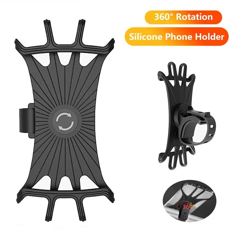 360 Rotatable Mobile Phone Bicycle Motorcycle Holder Silicone Zpaxo