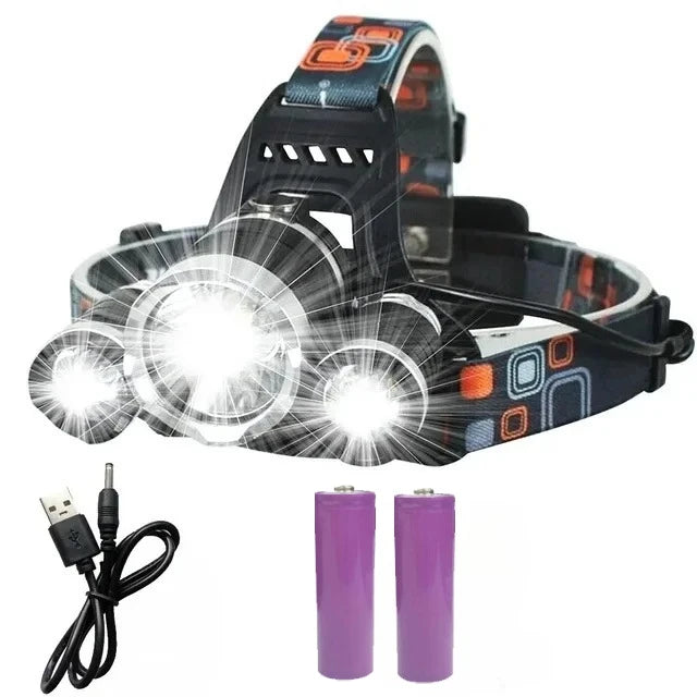 ESMARTER Rechargeable LED Headlamp – Waterproof, 10W, 300m Beam