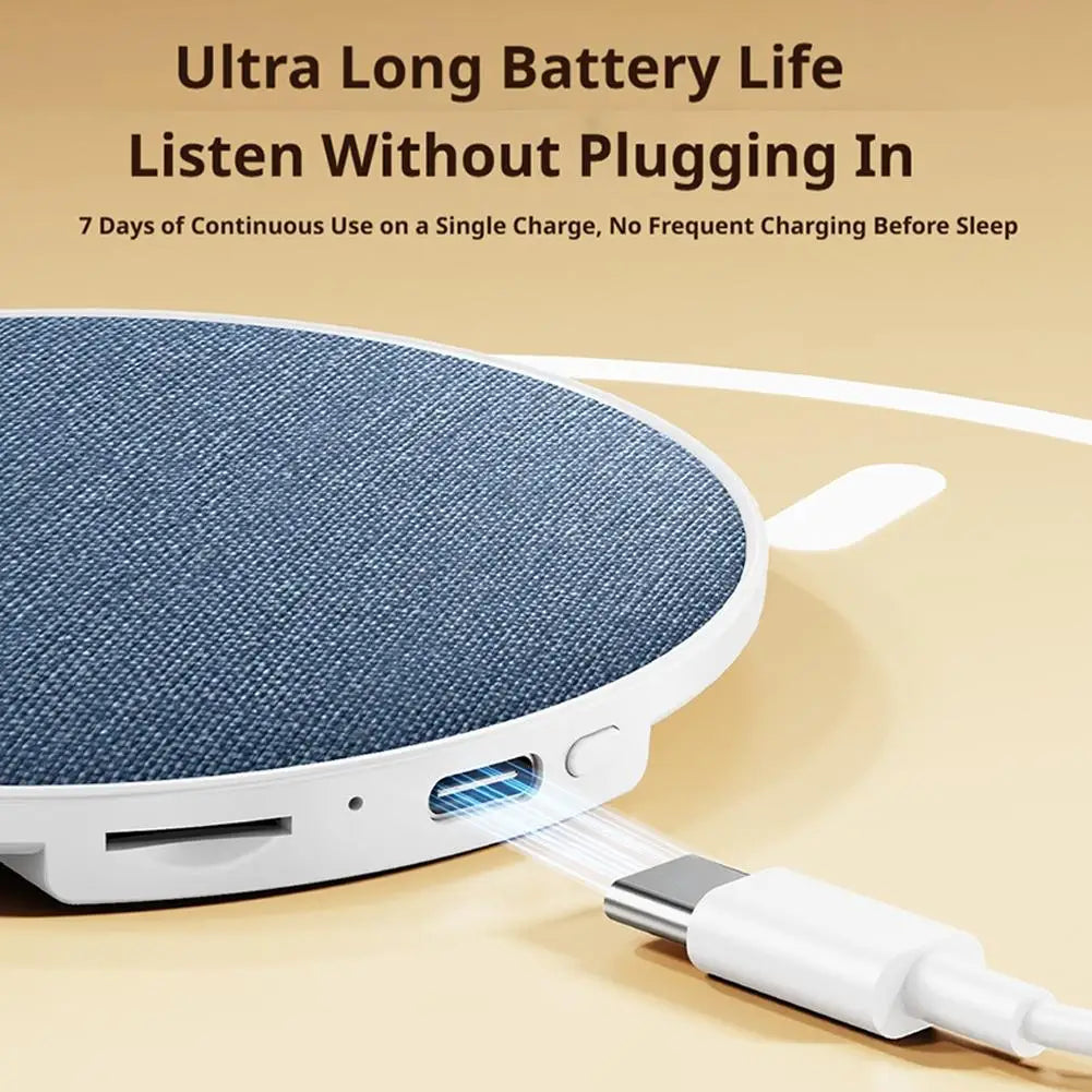 Mini Sleep Speaker Bluetooth 5.4 Bone Conduction Hifi Under Pillow Bedside Sleep Aid 360° Surround Sound Machine 2026 New Zpaxo