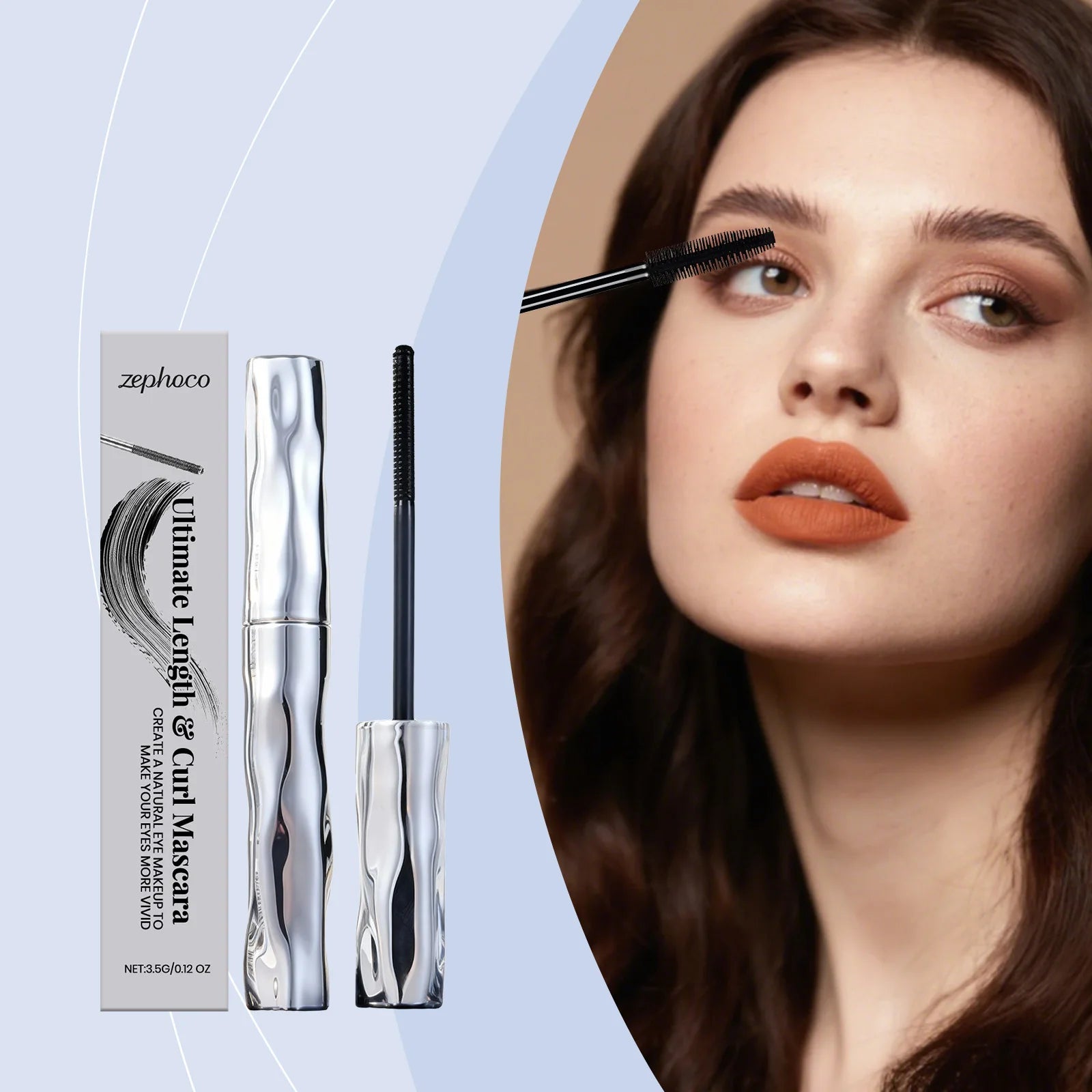 Zephoco Waterproof Long-lasting Mascara Naturally Curled Shaped Zpaxo