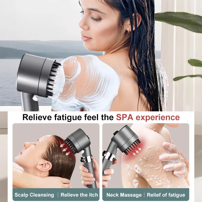 4 Modes Showerhead Pressure Shower Head Water Filtration Massage