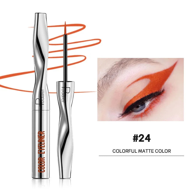 Colourful Eyeliner Liquid Waterproof Matte Pearllight Pen Long Zpaxo 24
