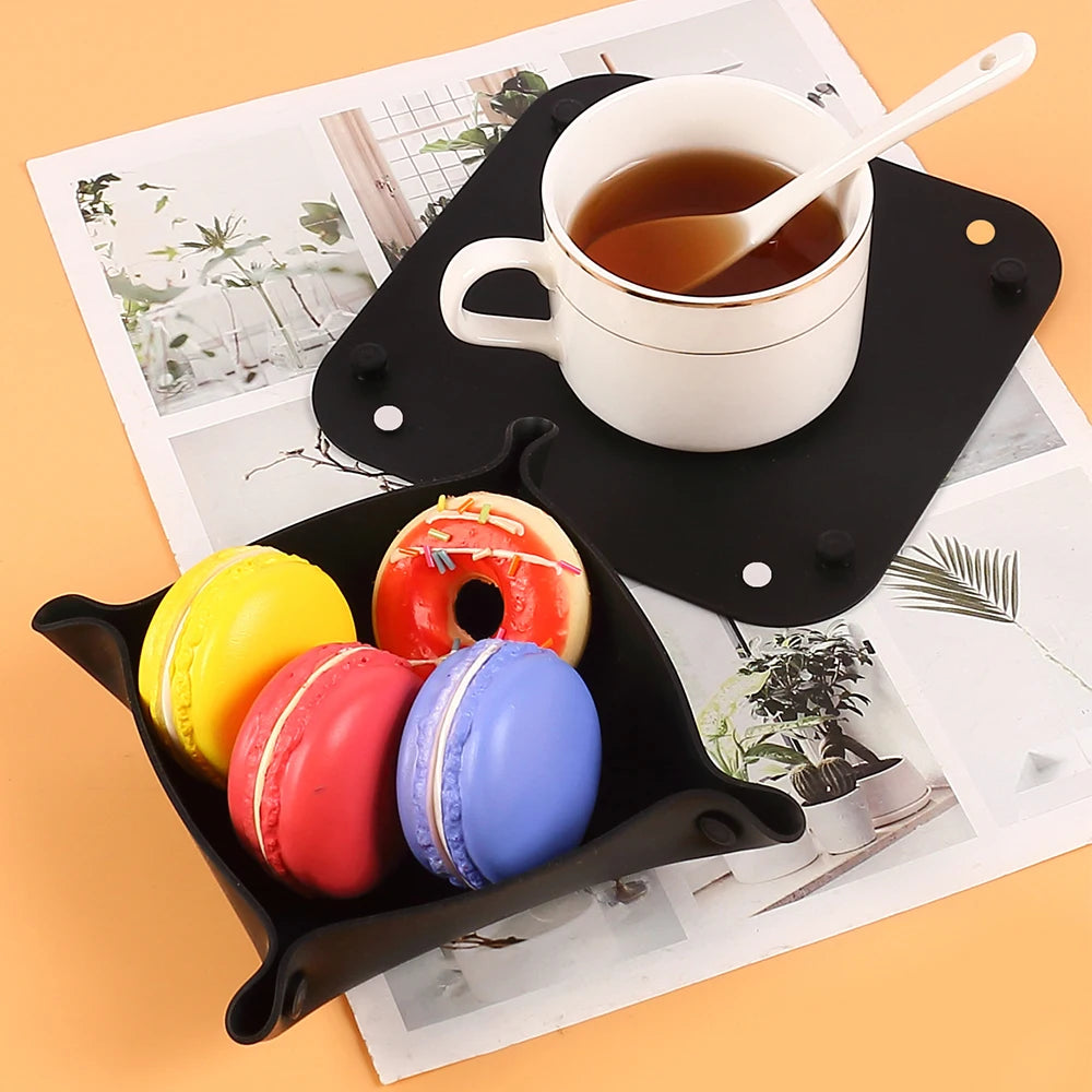 1PC Multi-purpose Silicone Coaster Anti-Scalding Mat Anti-slip Pot Snack Fruite Storage Tray Desktop Organizer Mat Home Decor Zpaxo