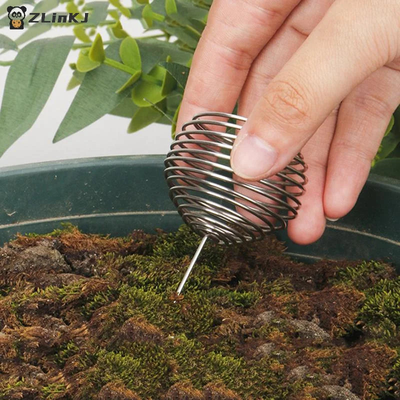 ▶10Pcs Stainless Steel Automatic Fertilizer Box Column Shape Slow Release Plant Fertilizer Baskets Resisting Rust Planting Box Zpaxo