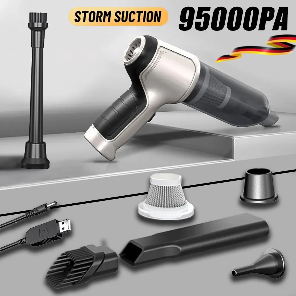 Car Wireless Vacuum Cleaner Strong Suction Handheld Wet Dry Auto Vacuum Home & Car Dual Use Mini Vacuum Cleaner Home Appliance Zpaxo